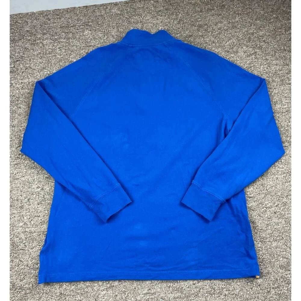 Chaps 1/4 Zip Pullover Mens L Blue Long Sleeve - Picture 3 of 7